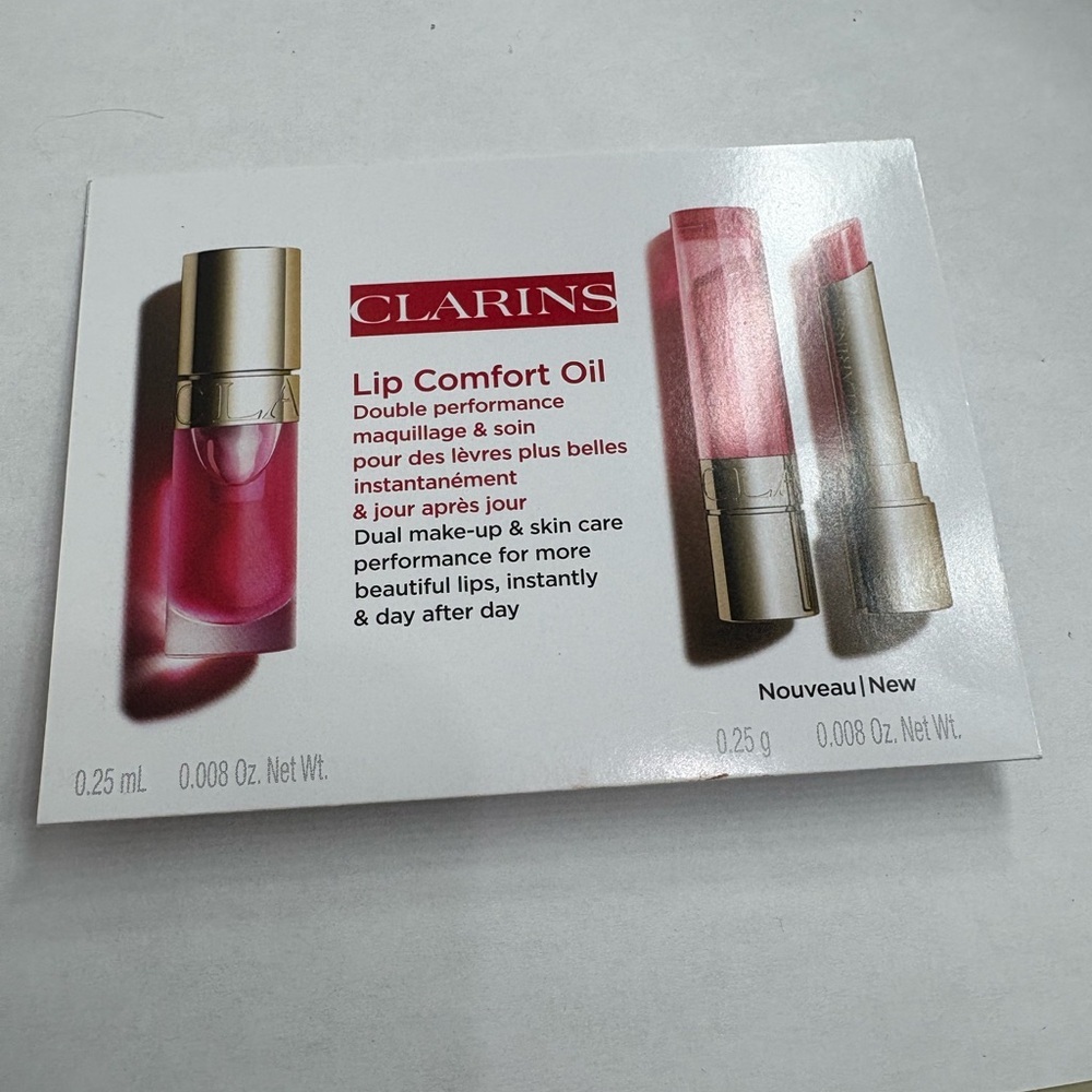 5/$15☀️Clarins Lip Comfort Oil and Lipstick